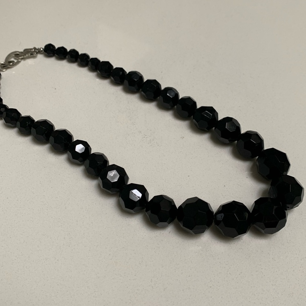 Black beaded necklace